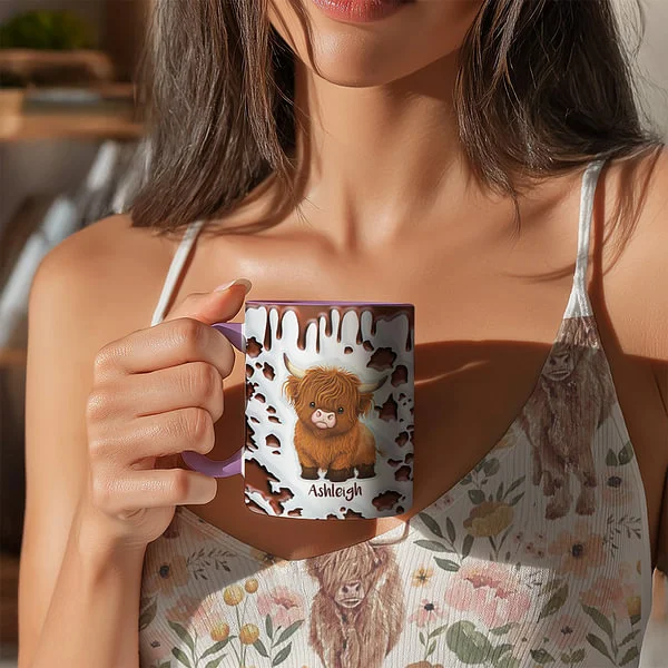 Cute Highland Cow Ceramic Coffee Mug