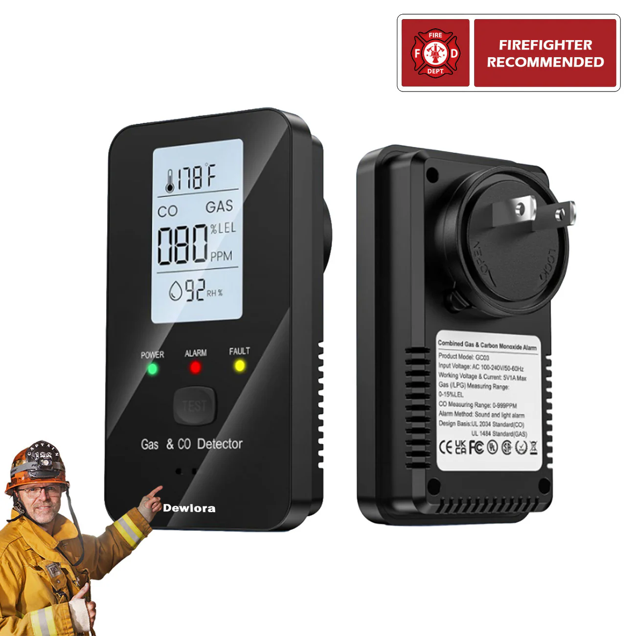 Lenvoshop Carbon Monoxide Alarm — 4-in-1 Gas Detector (Free Shipping)
