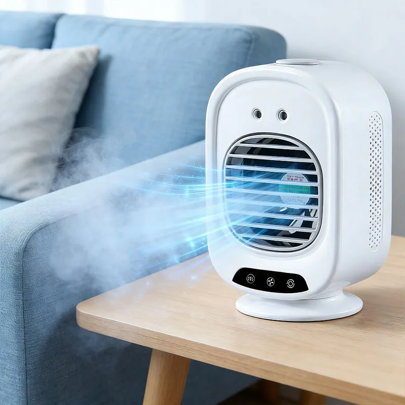 Lenvoshop Portable Air Cooler — USB Rechargeable Three-Speed Desktop Fan