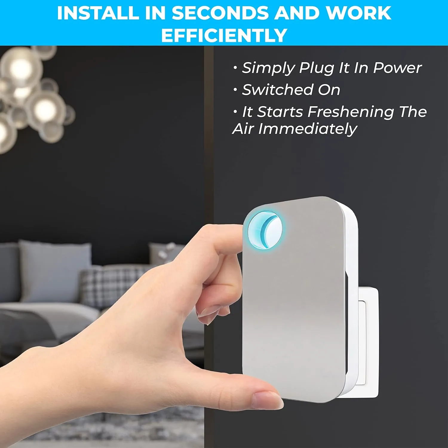 Lenvoshop Plug-In Ionic Air Purifier — Cleaner, Healthier Home Air